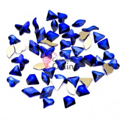 Cristale pentru unghii Marquise, 10 bucati Cod MQ060B Albastru Indigo